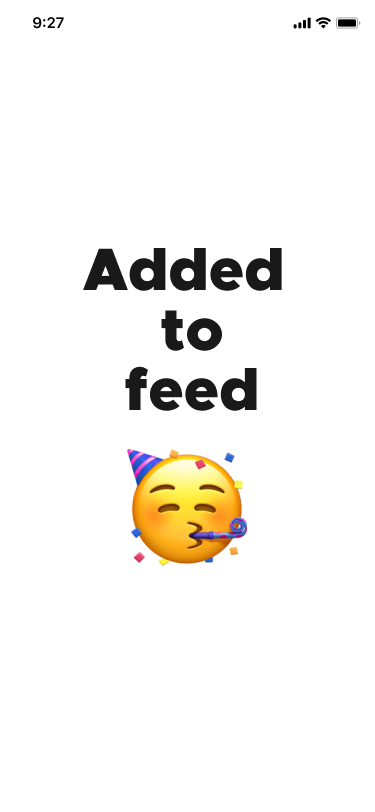 published to feed