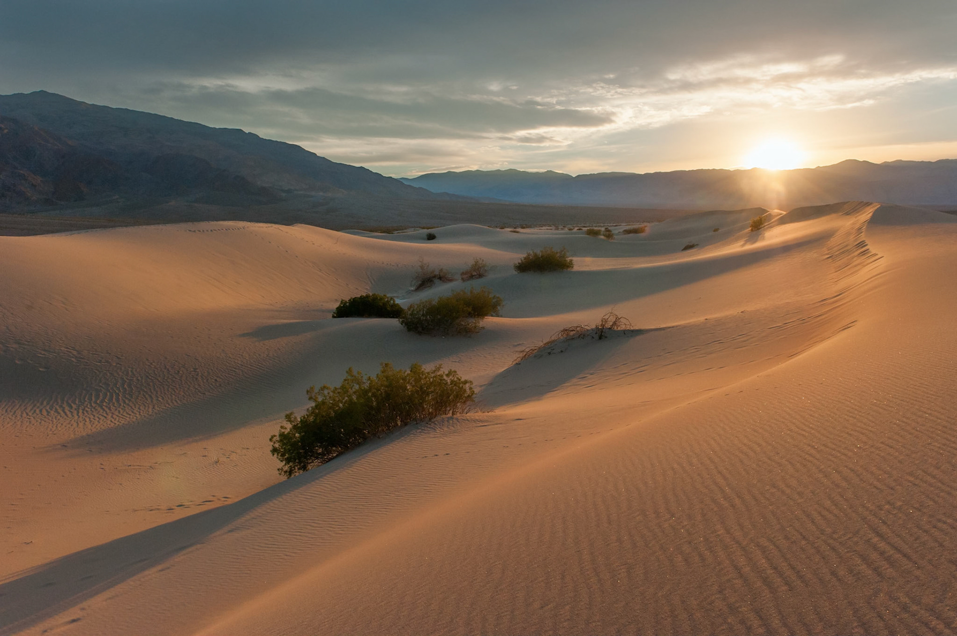 Sunset over the dunes