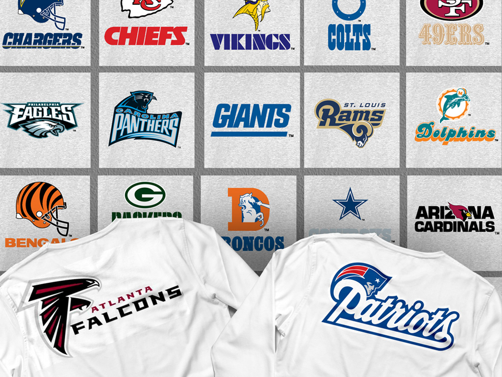 Football Screen Printed T-shirt Logos