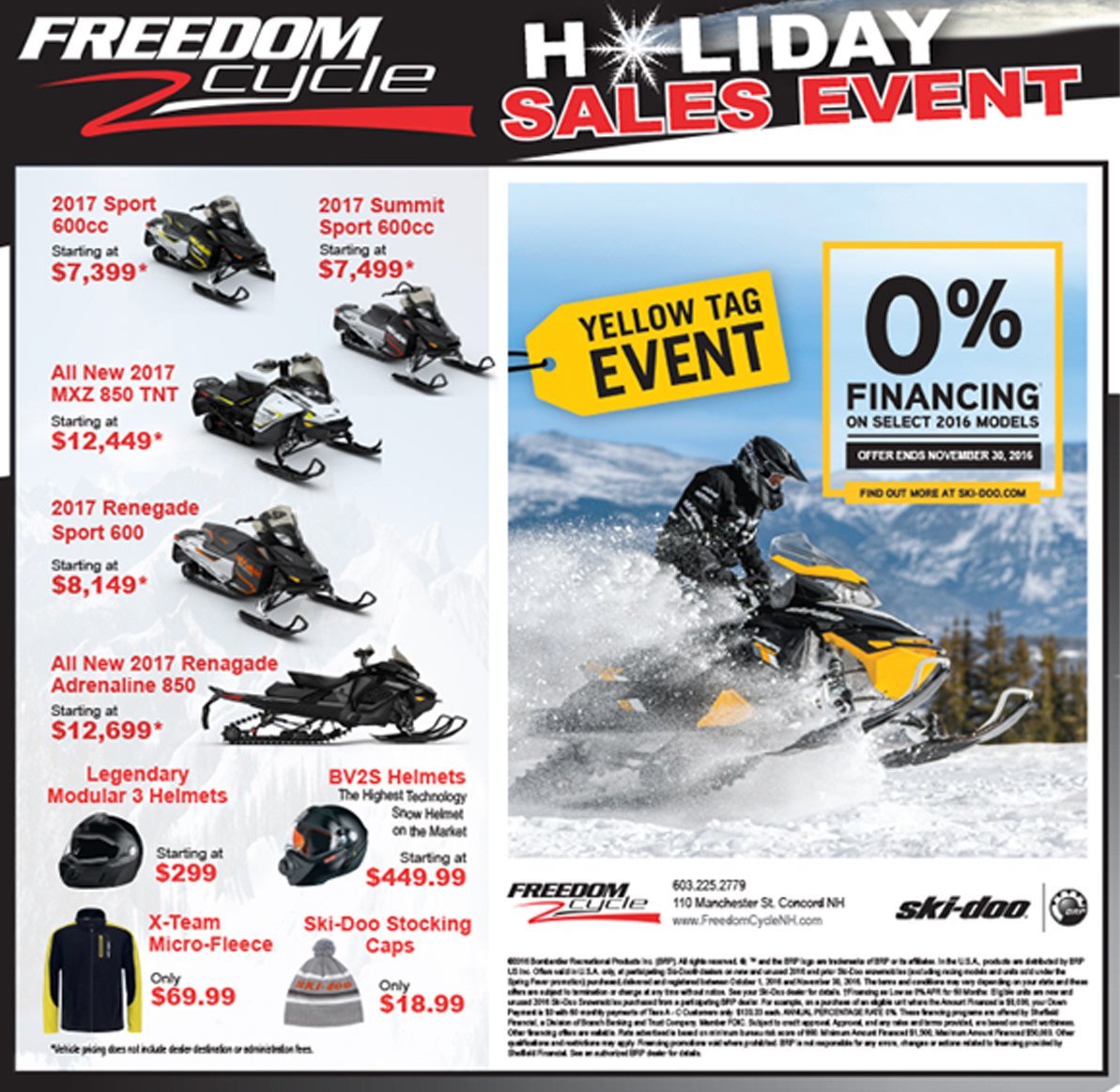 Freedom Cycle skidoo CO-OP ad section