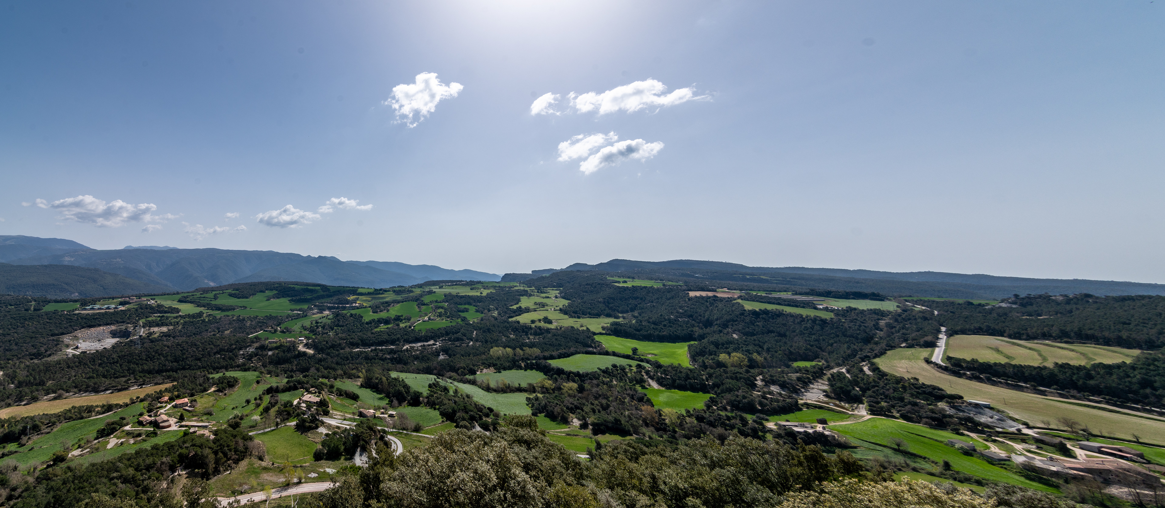 Vista desde el "Castell de Sant Martí de Centelles"