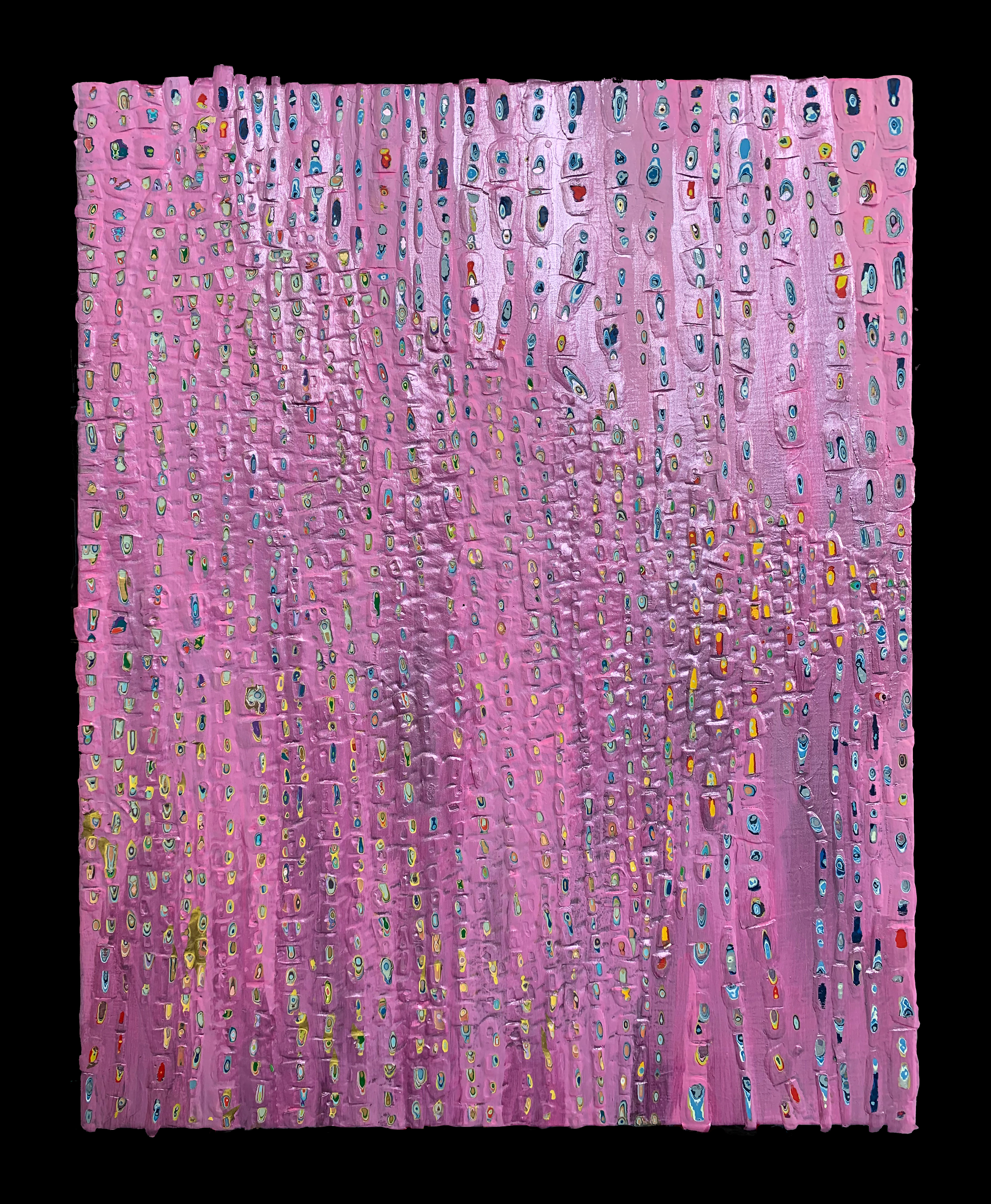 Cherry Blossom, 2020, 22in x 24in, Mixed Medium on Wood