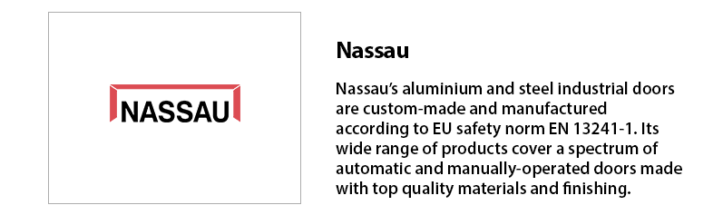Nassau - aluminium and steel industrial doors