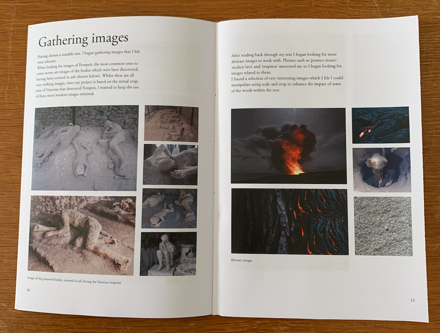 gathering images to use in the booklet