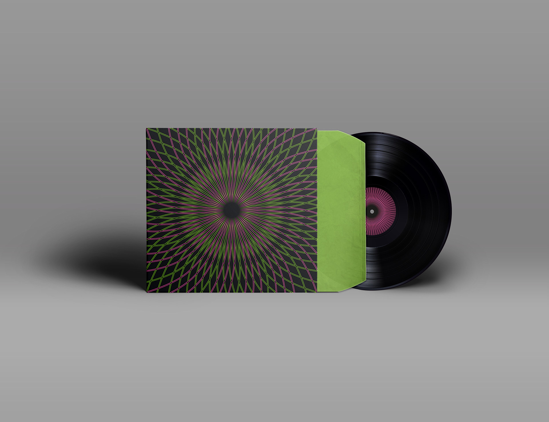 the front of the record packaging
