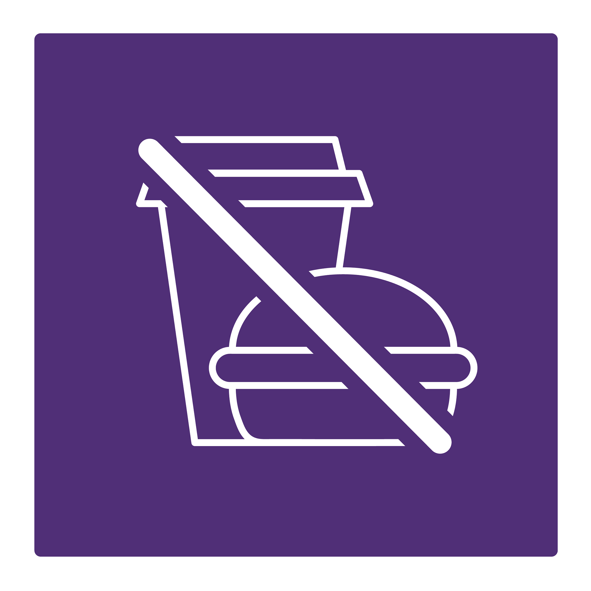 No food or drink allowed pictogram