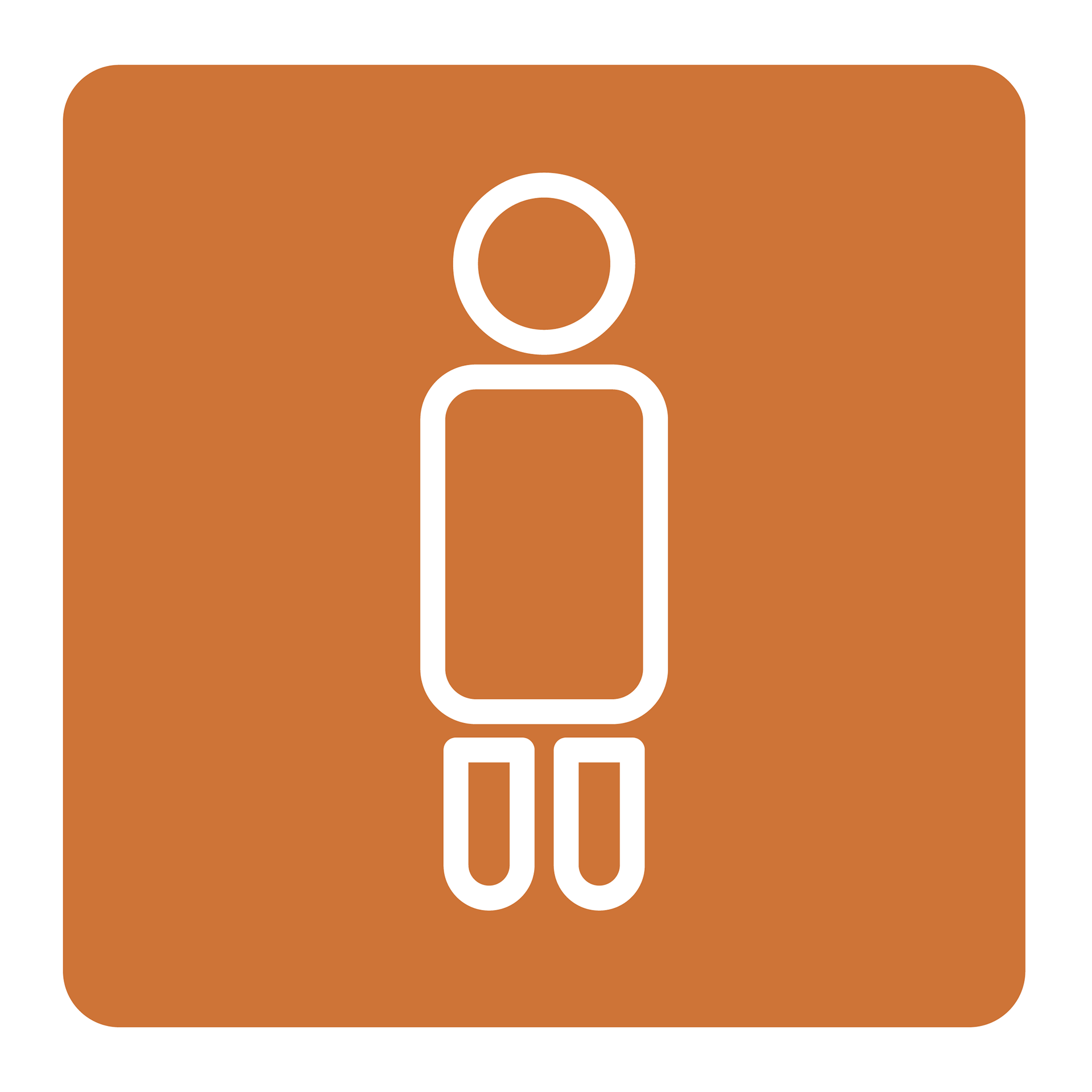 Male toilets pictogram