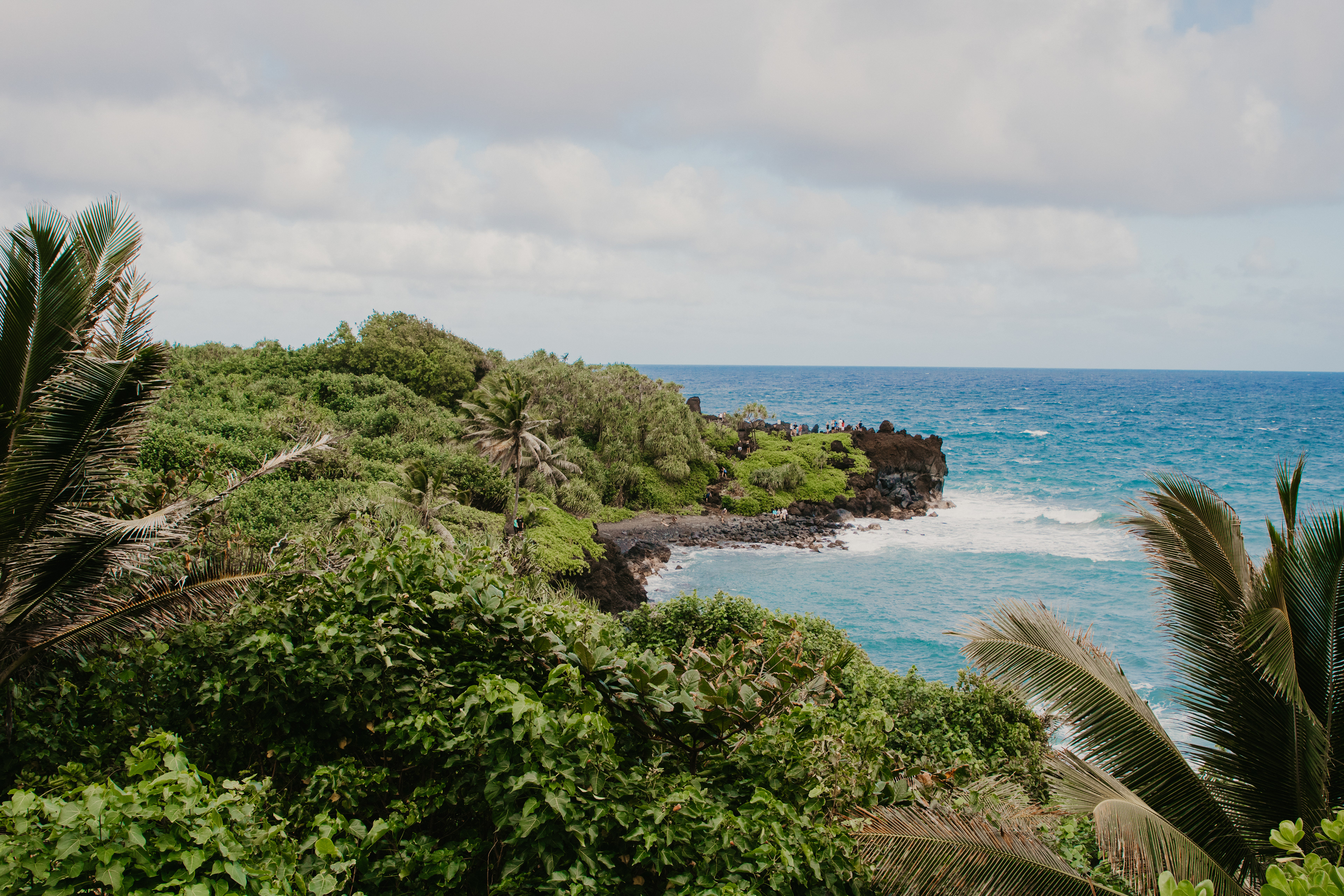 black sand beach!