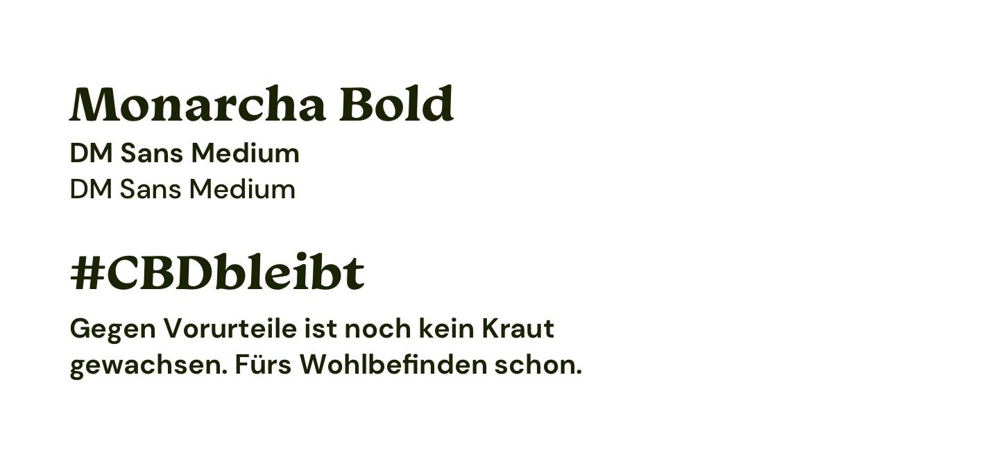 Typography for the campaign #CBDbleibt
