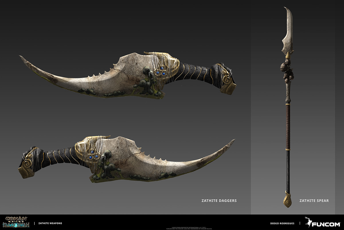 Diogo Rodrigues Design Conan Exiles "Isle of Siptah" Zath Weapons
