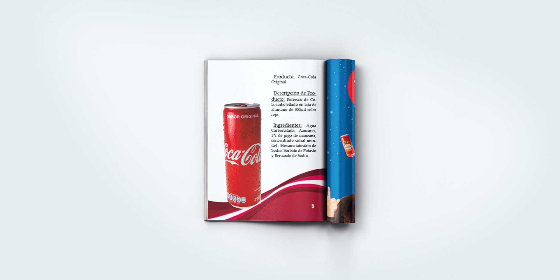 Catálogo de bebidas Coca-Cola.