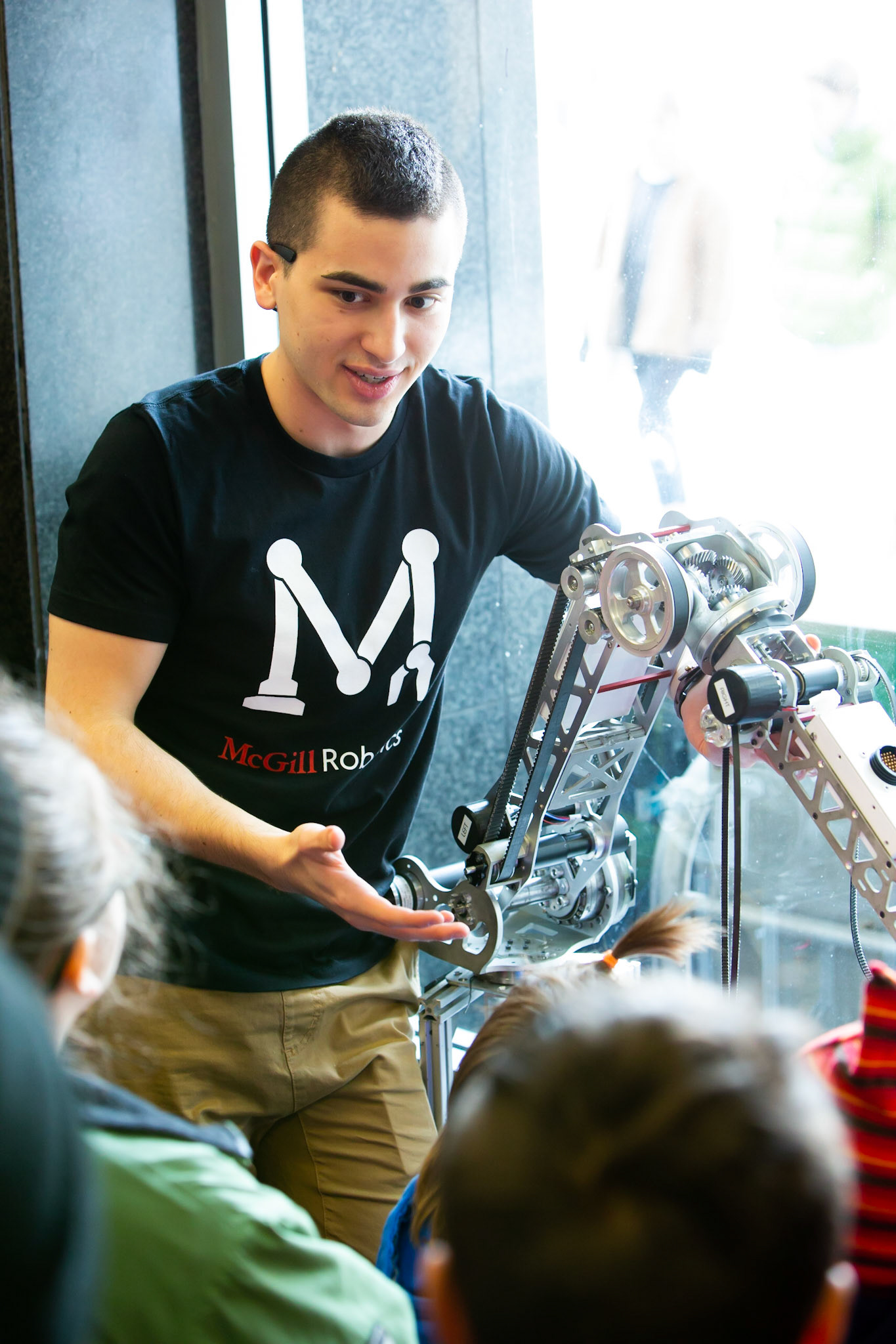 Kids like robots.  MyDay@McGill,  April 2018.