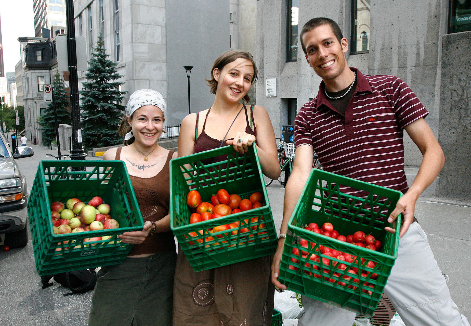  Organic food arrives on McTavish Street, August 2006.