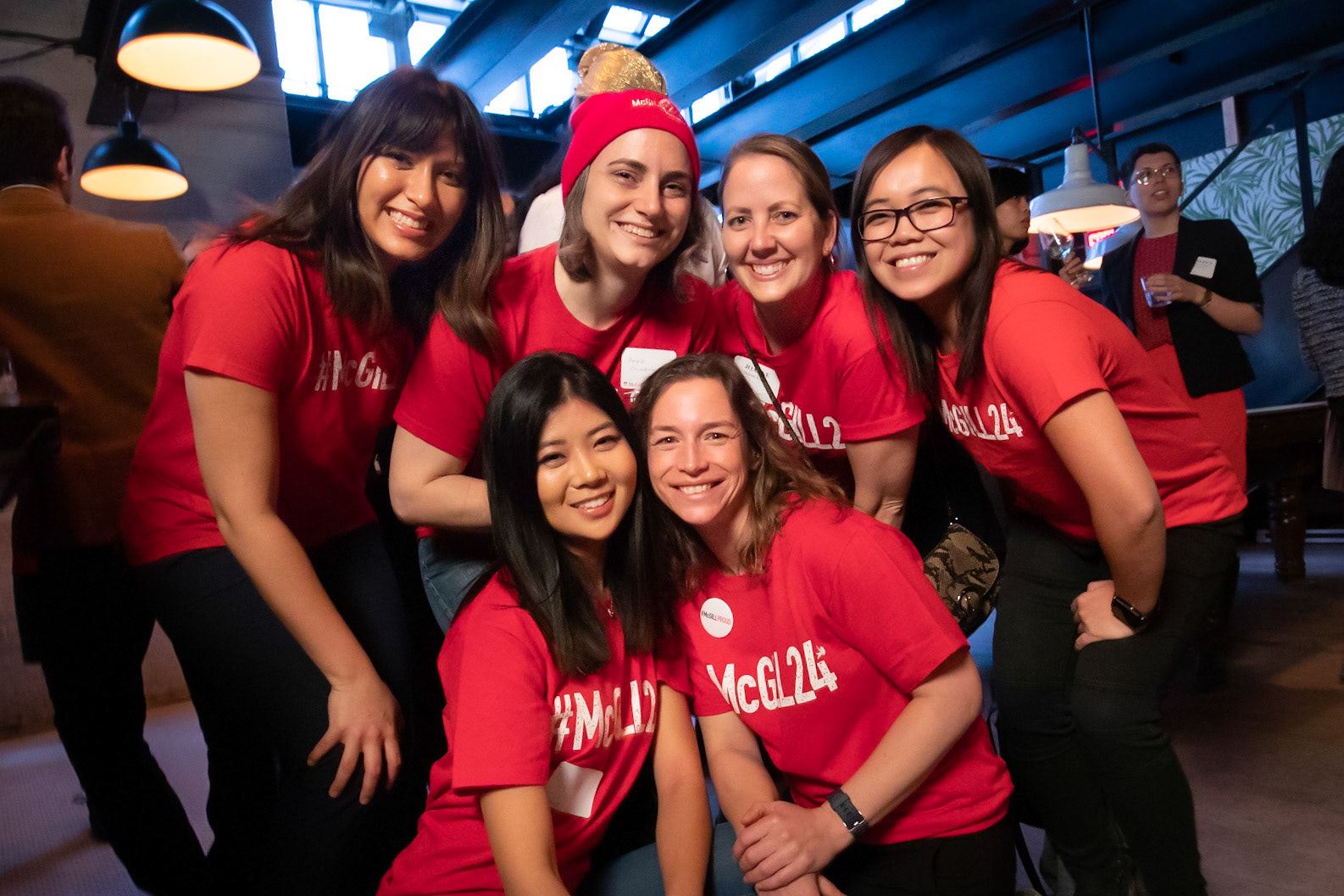 A bevy of McGillians at a McGill24 event. March 2019.