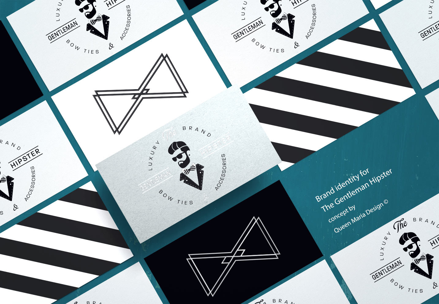 The Gentleman Hipster business card and logo design variation