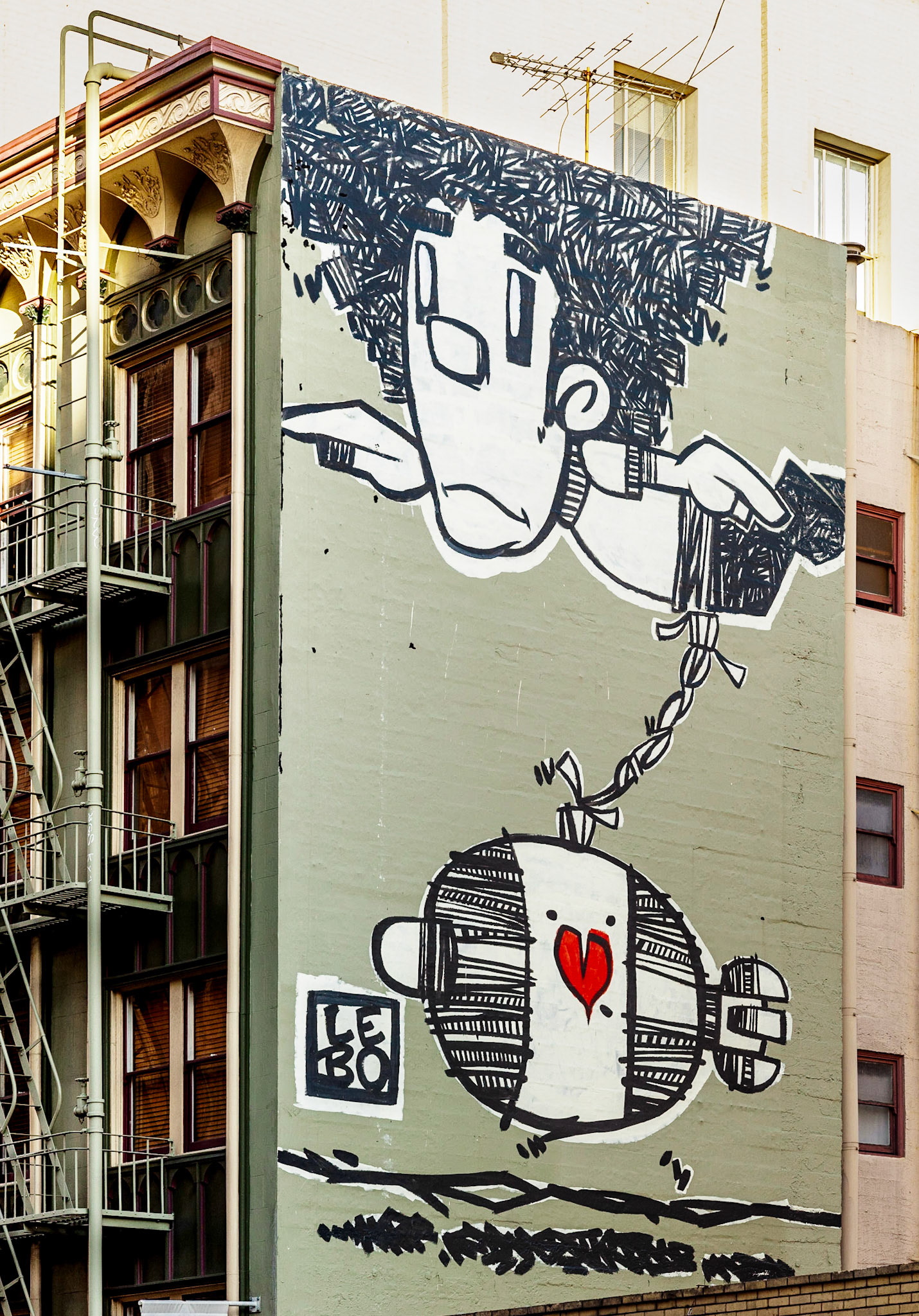 Mural near Union Square, San Francisco, 2010