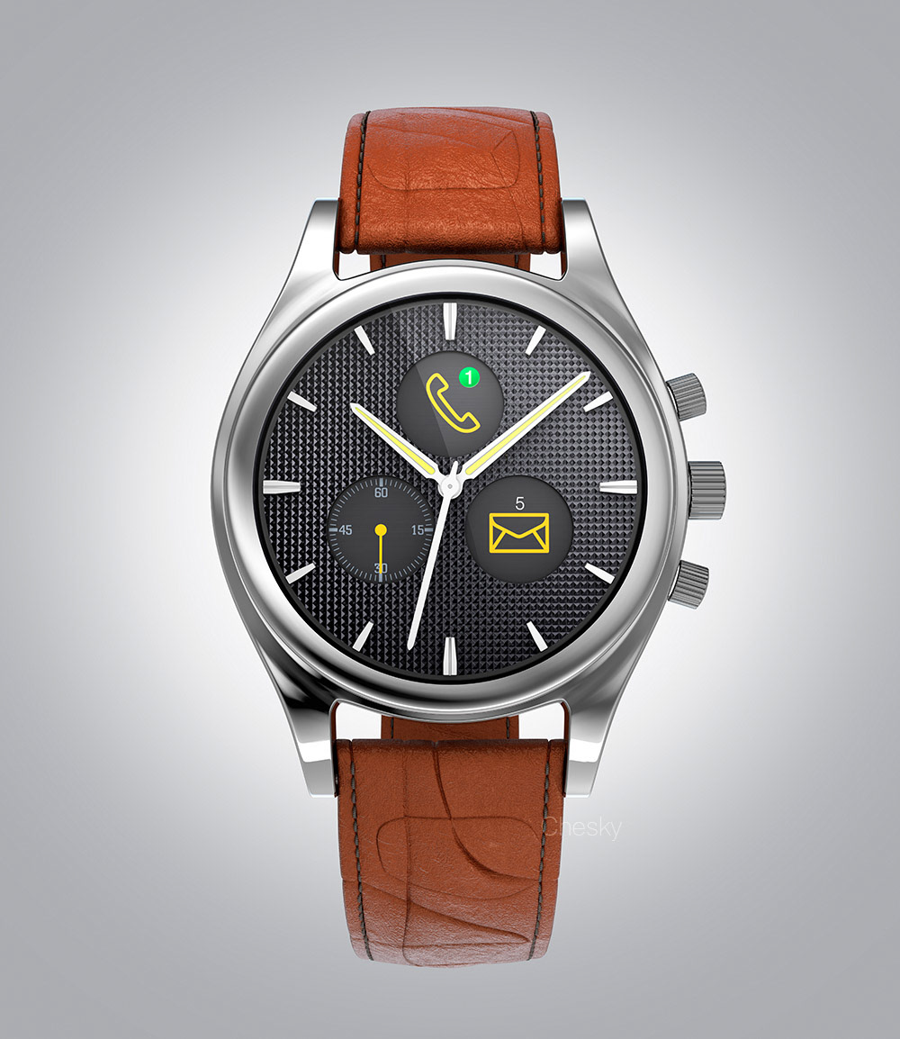 smartwatch with analog dial