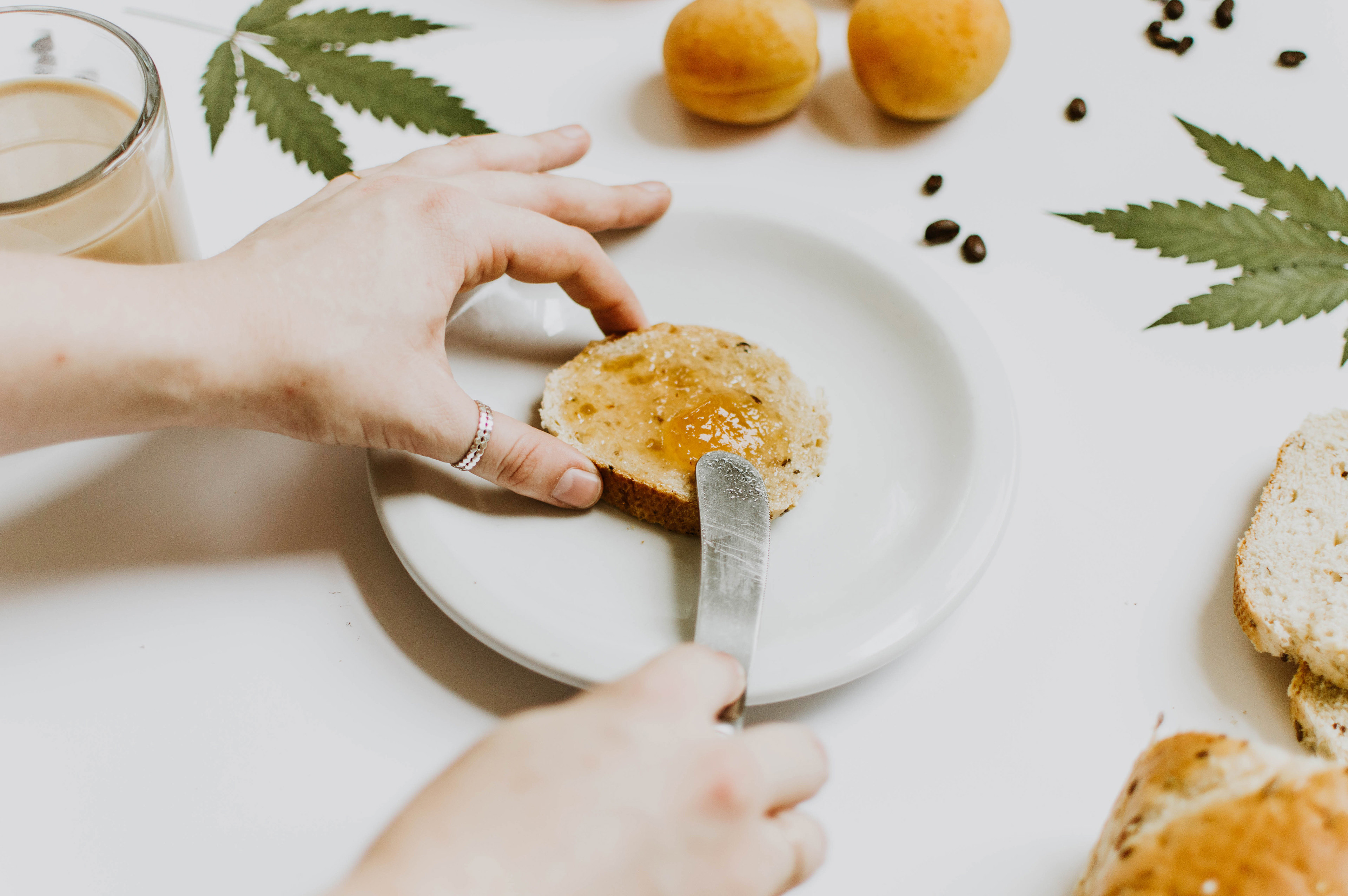 Photoshoot for a cannabis-infused apricot jam