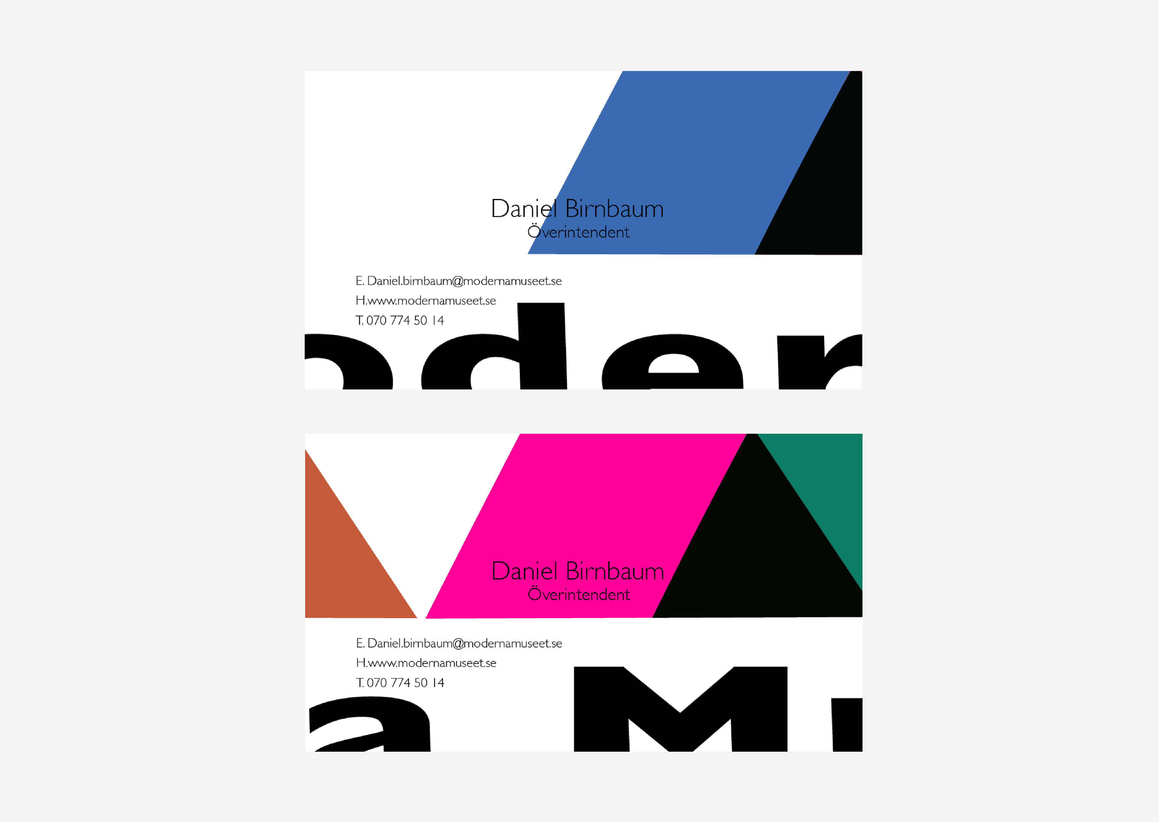 moderna museet business card