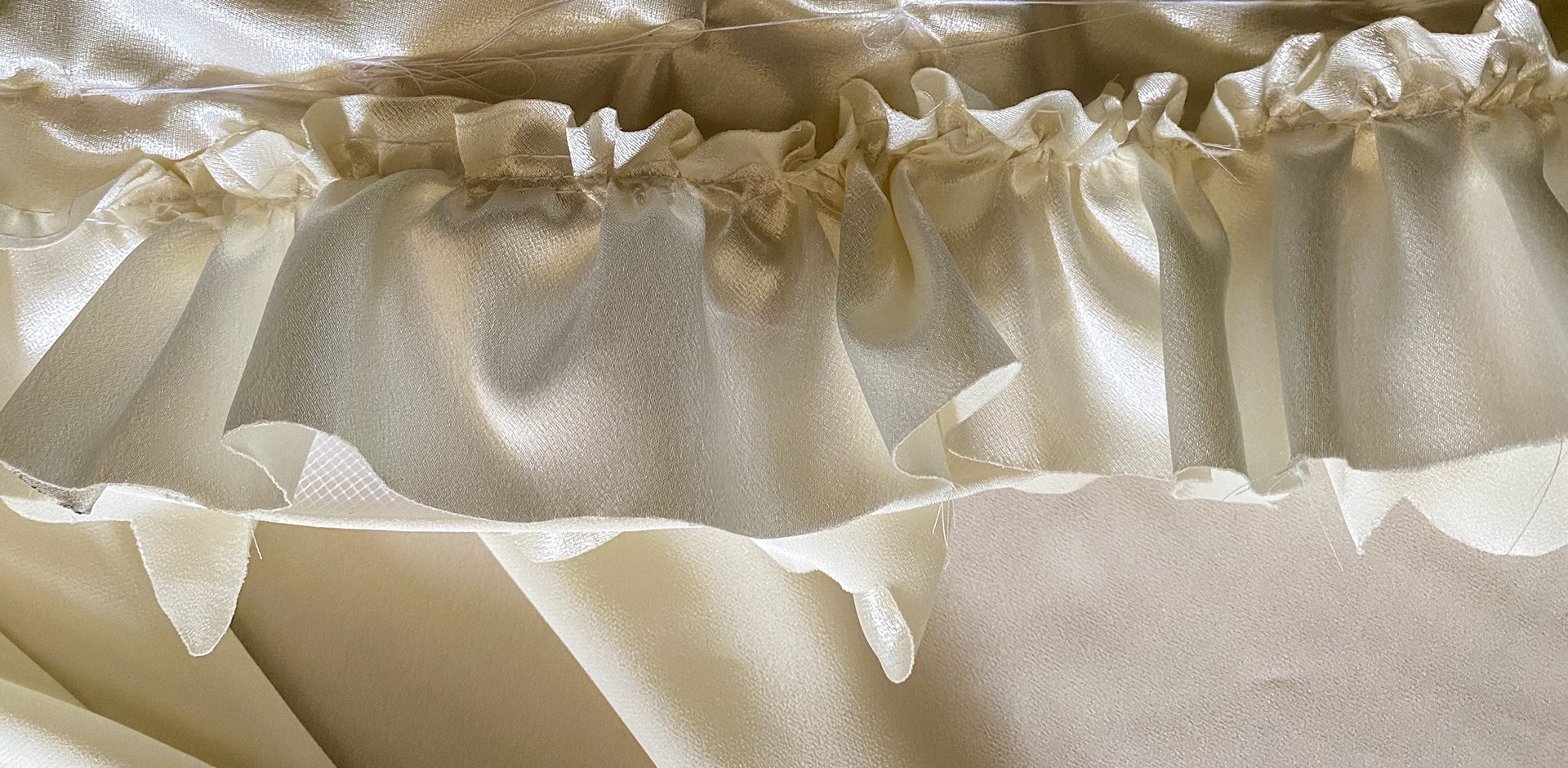 view of the ruffle underneath