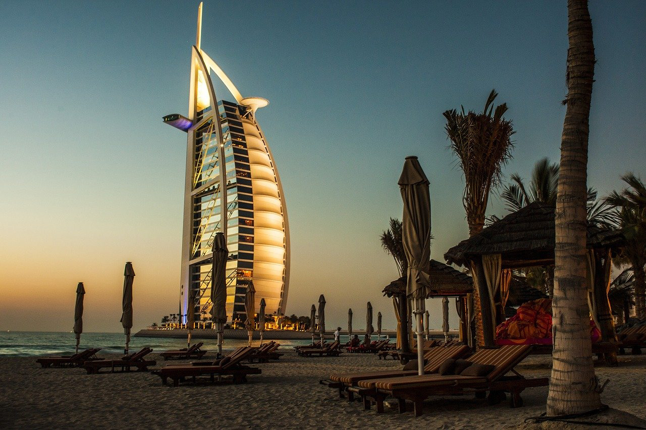 Burj Al Arab In Dubai Sunset