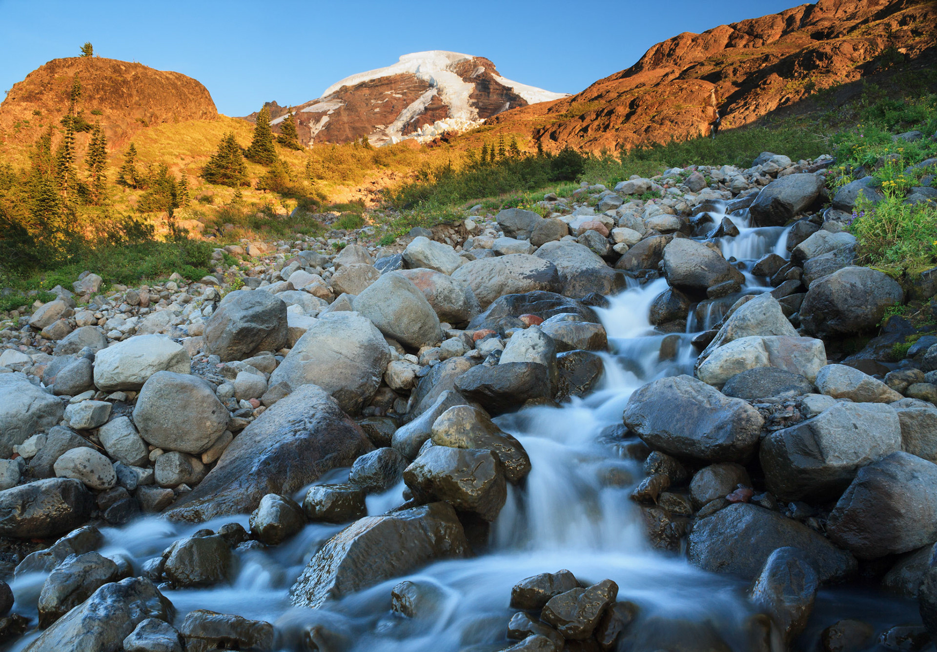 Heliotrope Creek on Heliotrope Ridge, Mount Baker, Washington