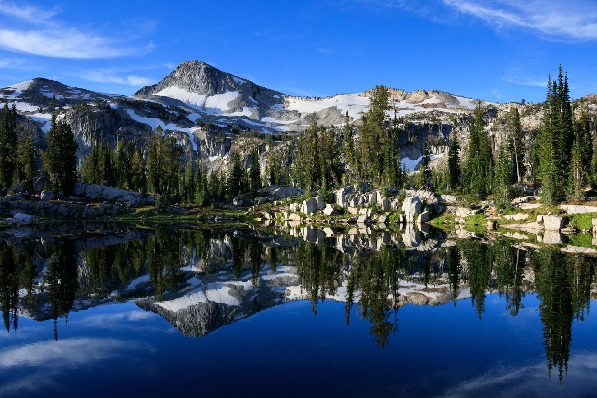 Eagle Cap reflected in Sunshine Lake, Eagle Cap Wilderness, Wallowa-Whitman National Forest, Oregon