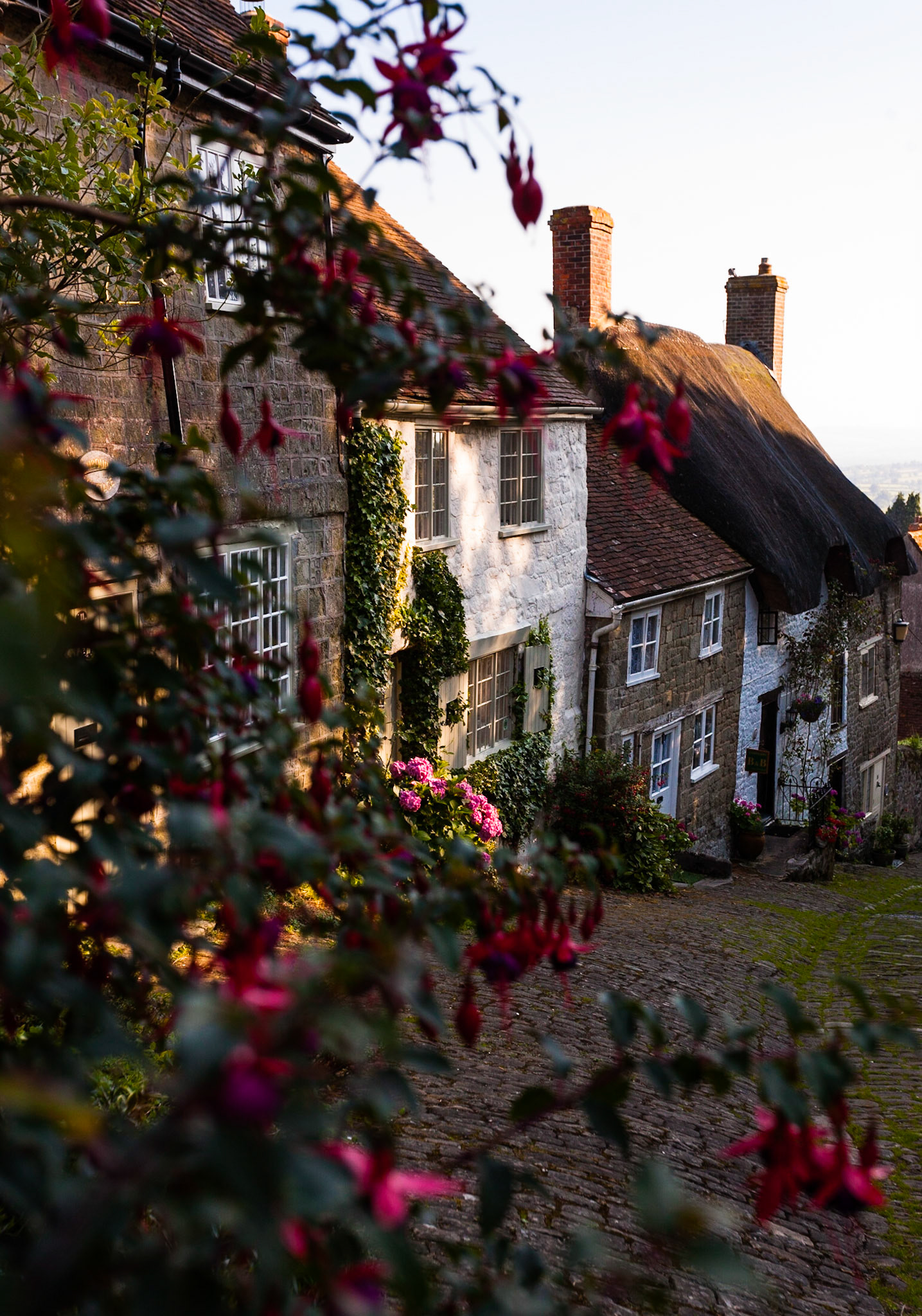 Für die enge und steil ansteigende Kopfsteinpflasterstraße GOLD HILL ist der in der Region DORSET gelegene Ort SHAFTESBURY weithin bekannt.