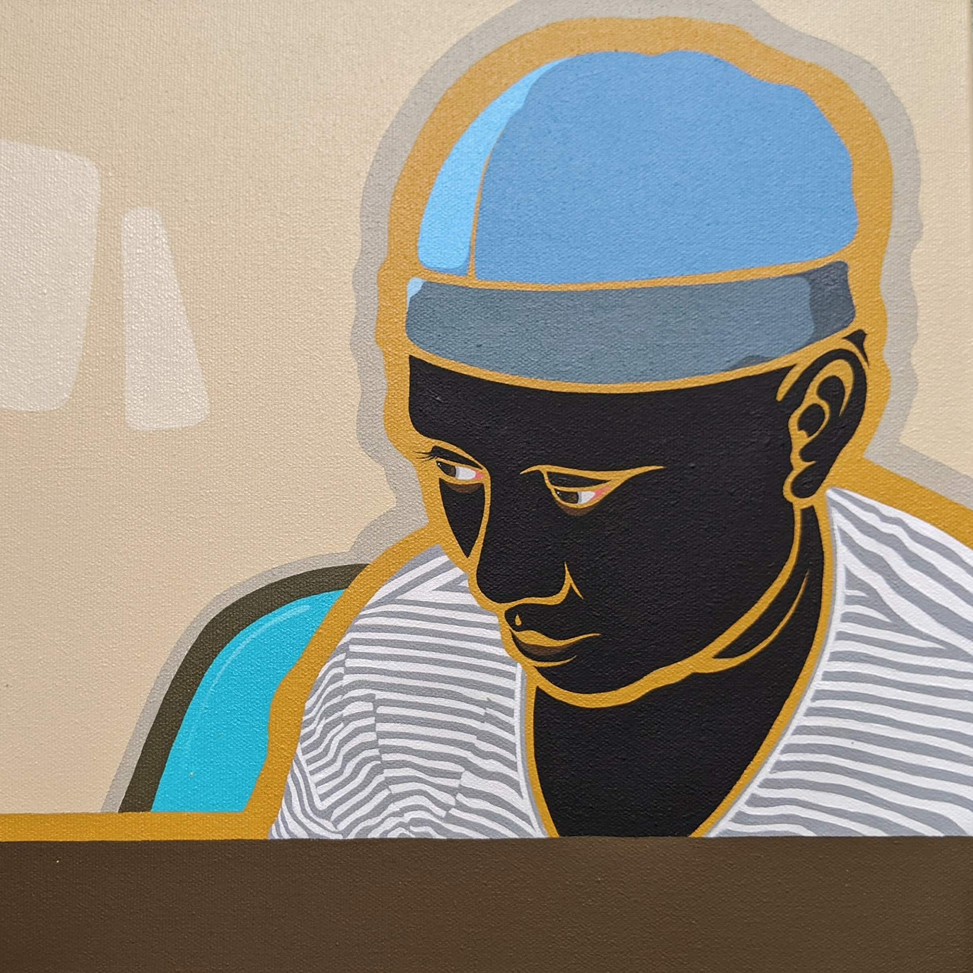 "Self Quarantine, Day 45" Acrylic Gouache on Canvas