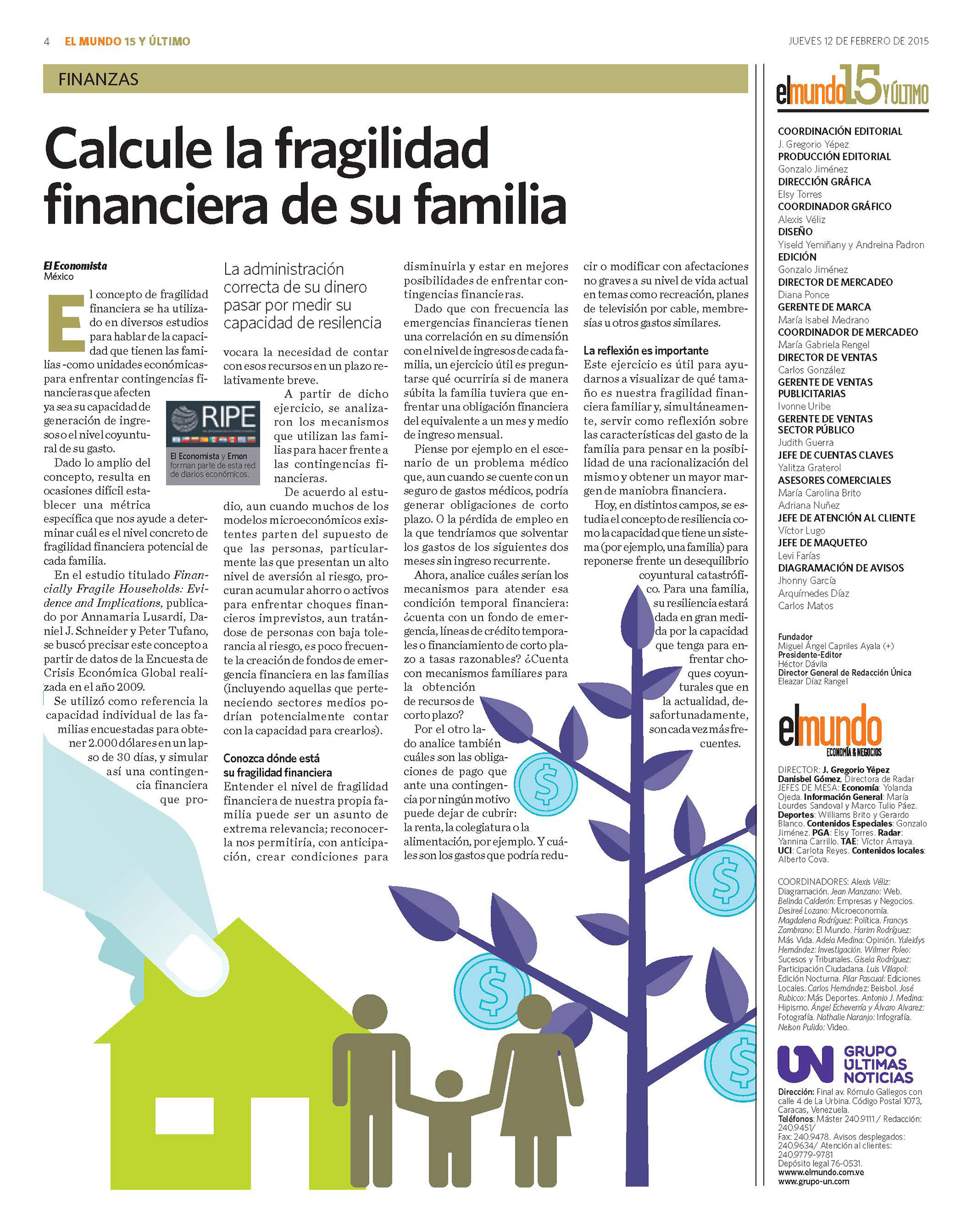 Andreina Padrón Newspaper Layout