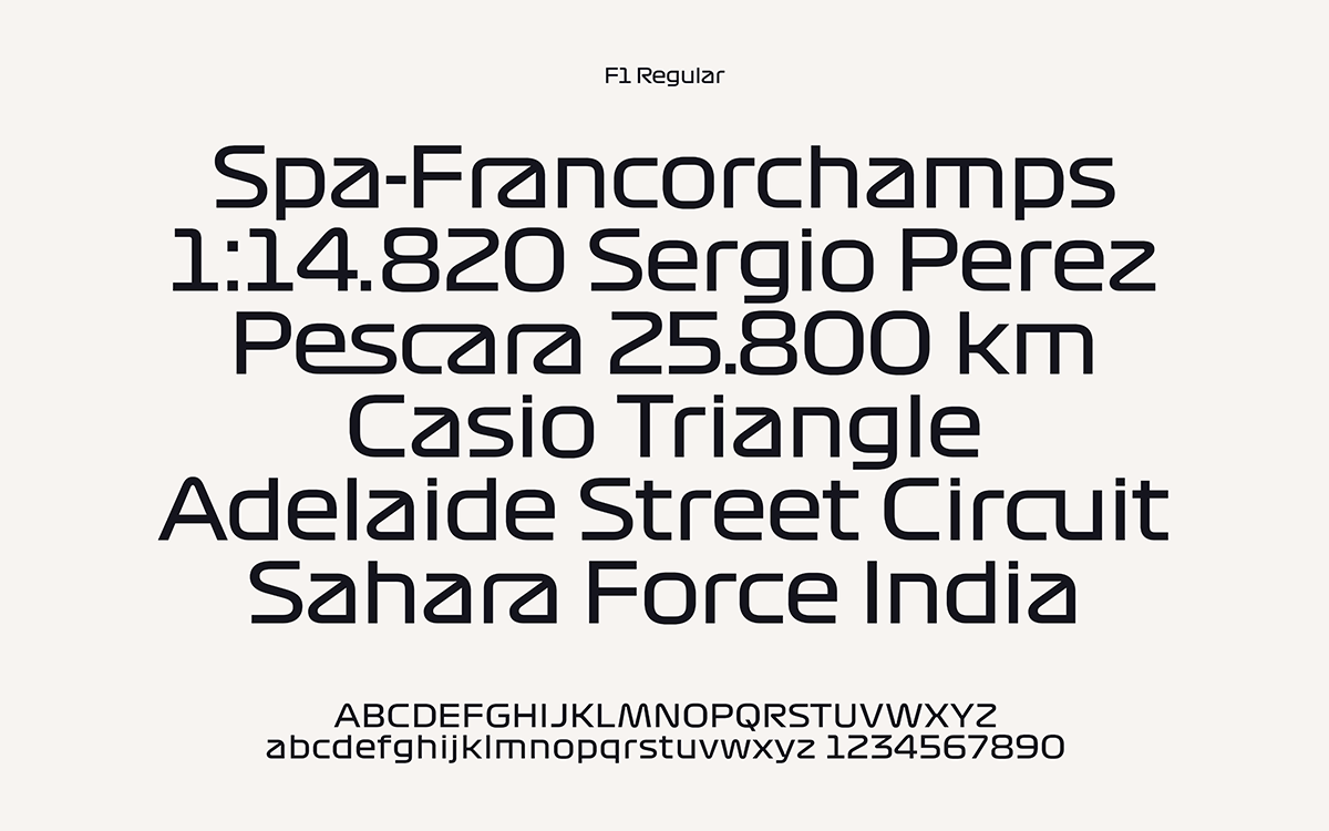 F1 Regular Typeface