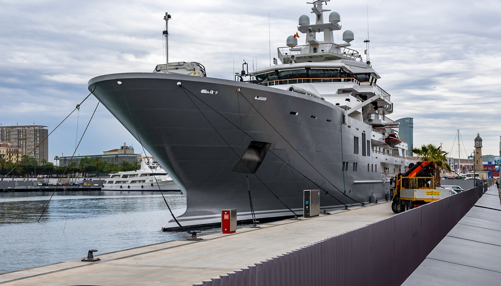 The Ulysses, berthed in Barcelona