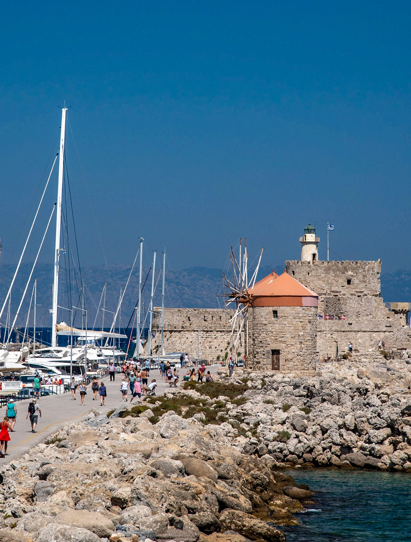 Rhodes Town - classic Greek Windmill