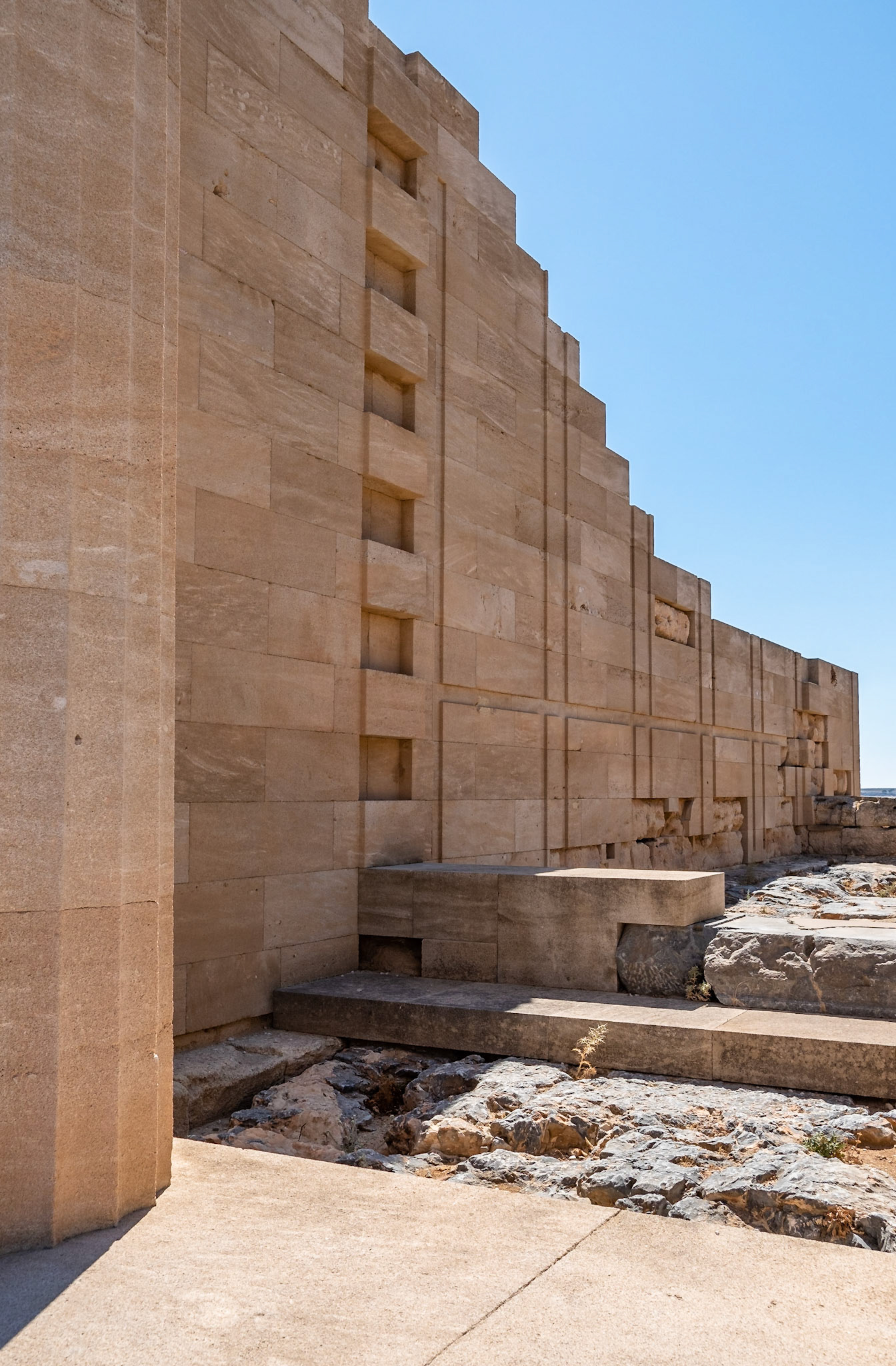 Ongoing restoration, Acropolis, Lindos