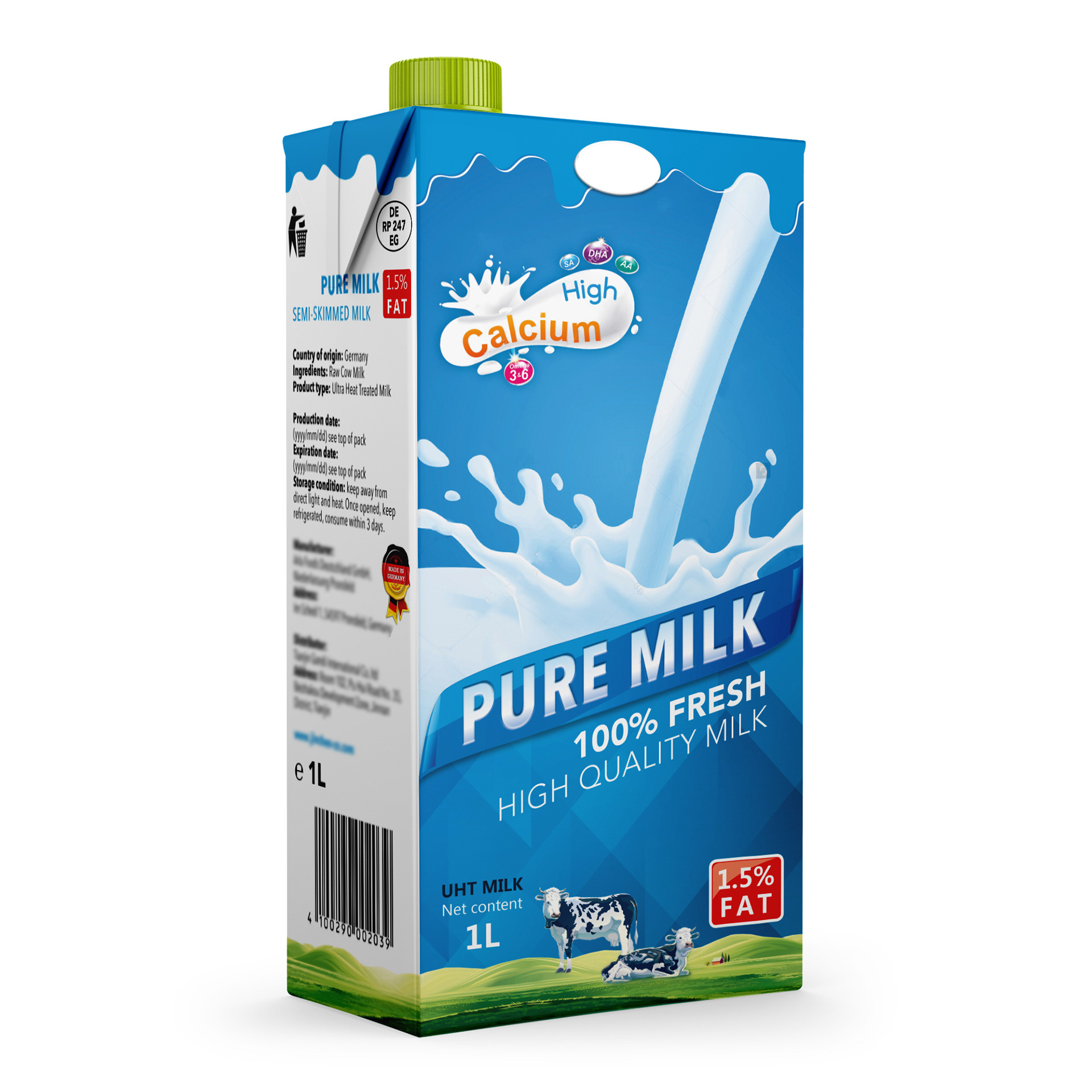 GraphicMarc Milk tetra pack packaging design