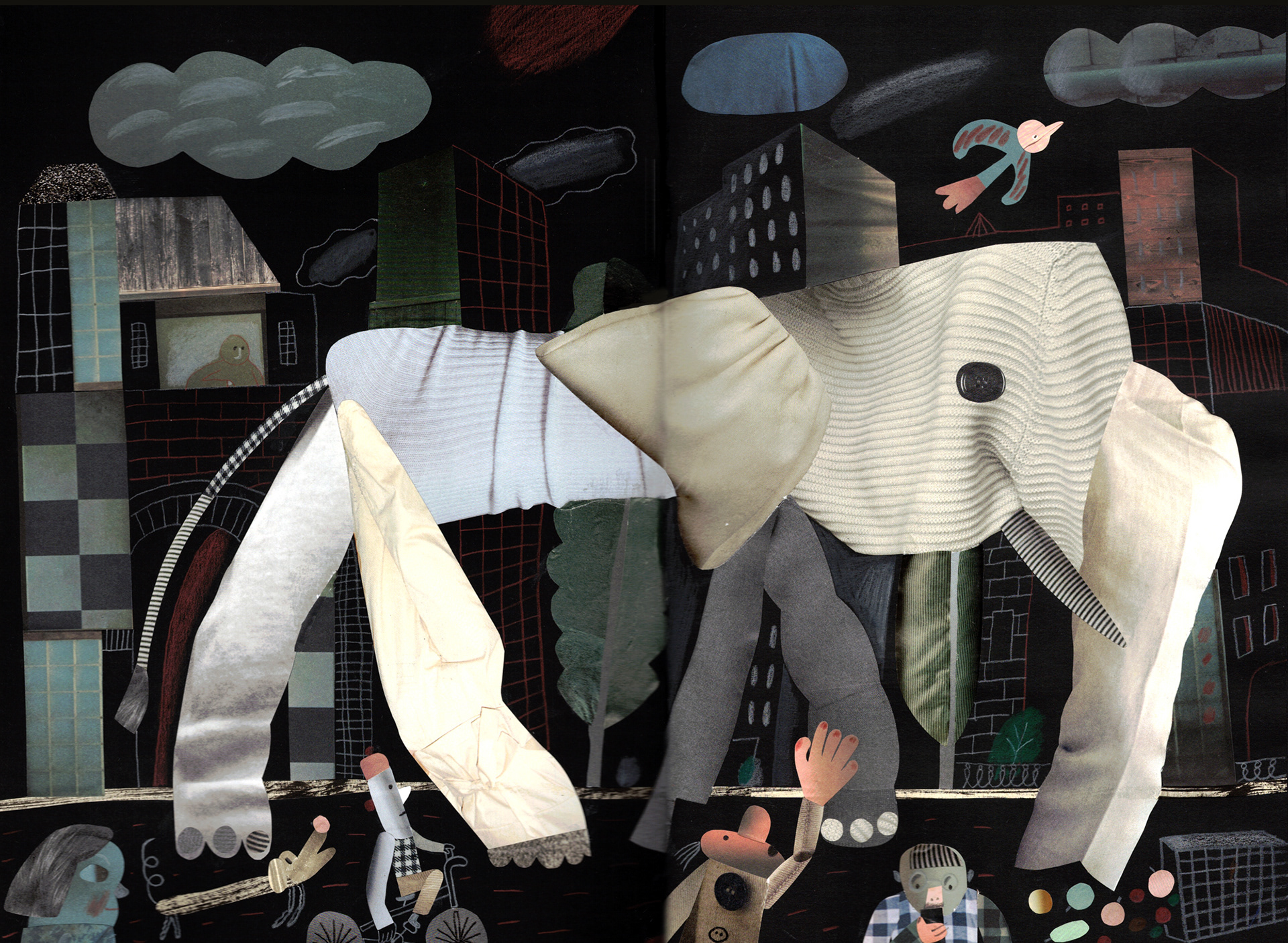 A big elephant appeared in our city