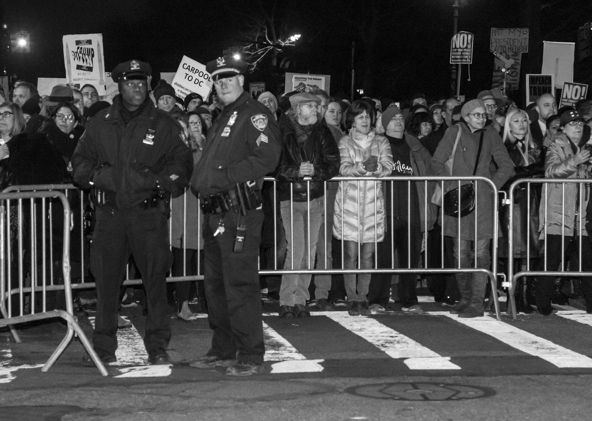 Protest at Trump Inauguration New York 19-01-2016