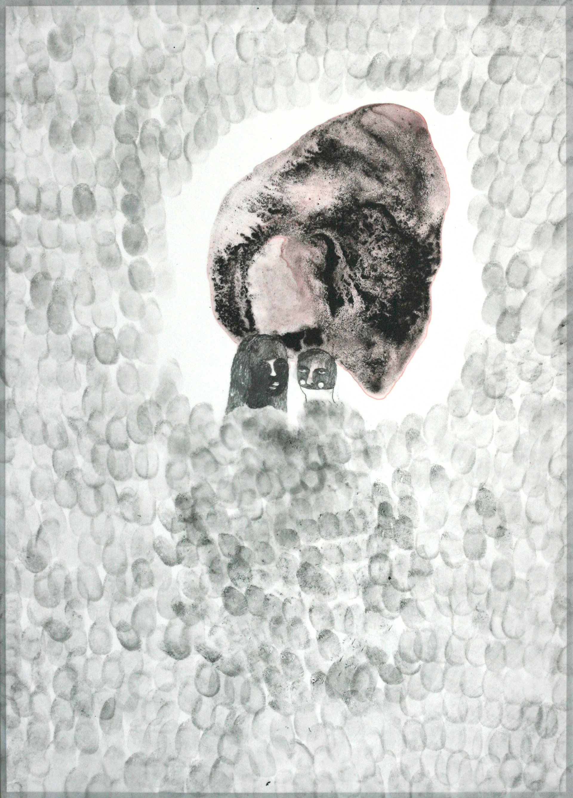 Articule quand tu parles XIV (2019), ink on tracing paper, 40 x 30 cm