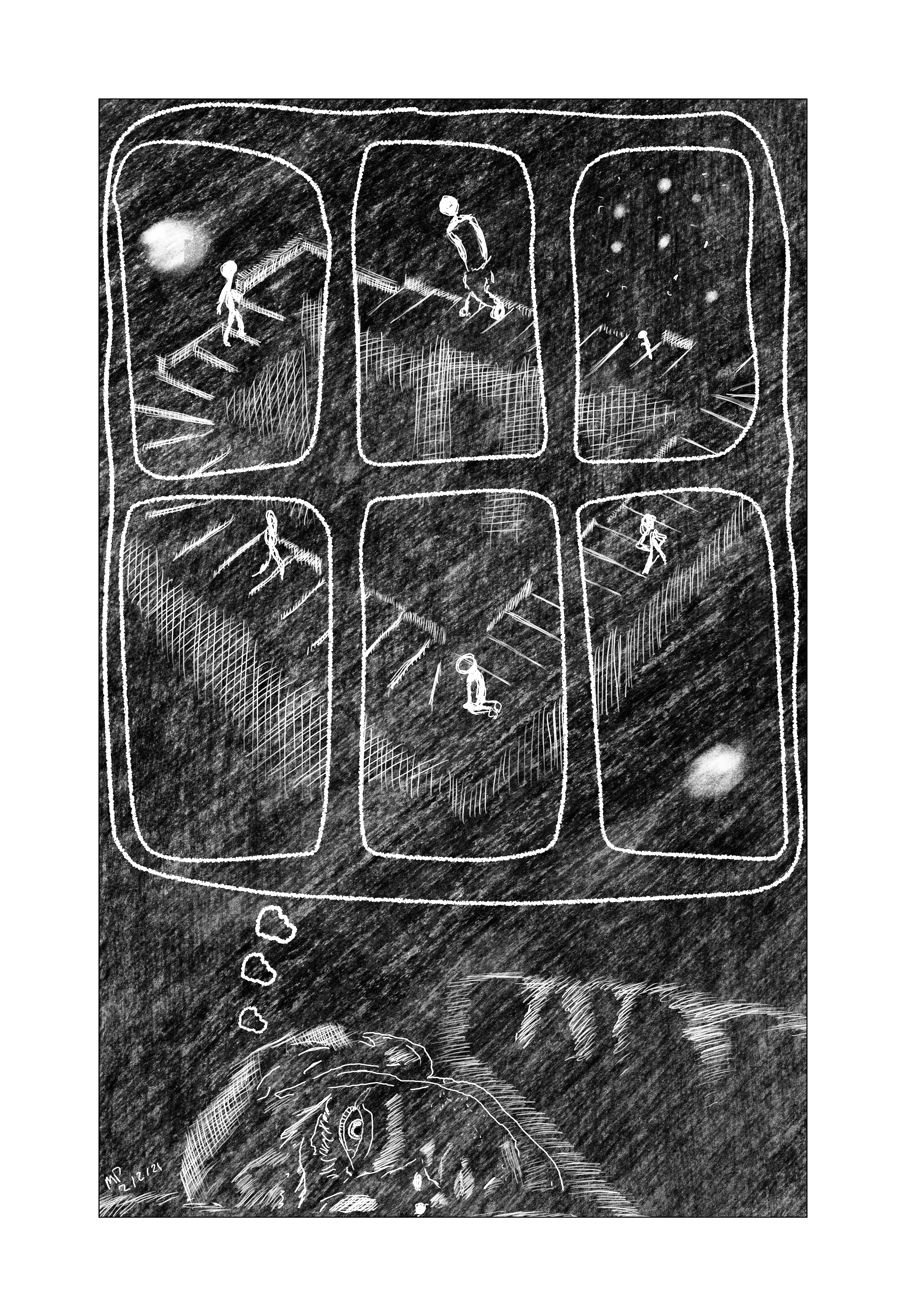 Nice Dream: Digital - Charcoal, Eraser, Pencil