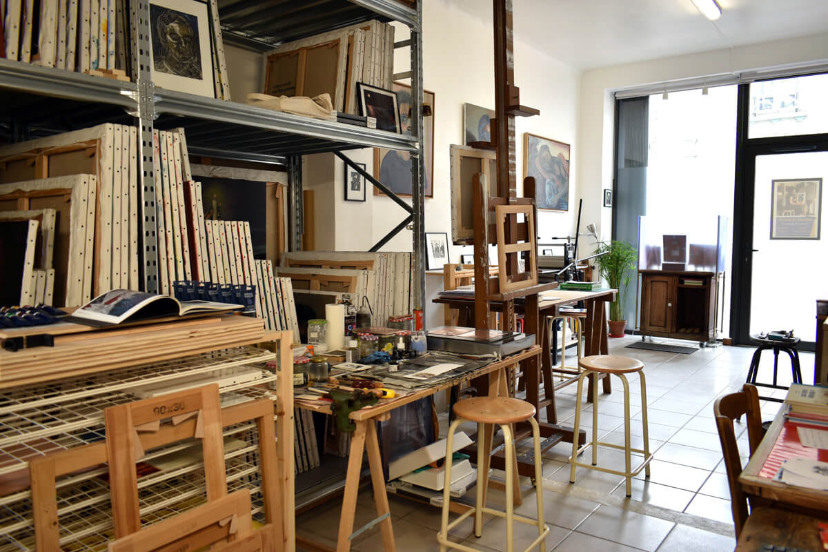 Cours de peinture à Paris 13 - Atelier JB Miette intérieur vue 1