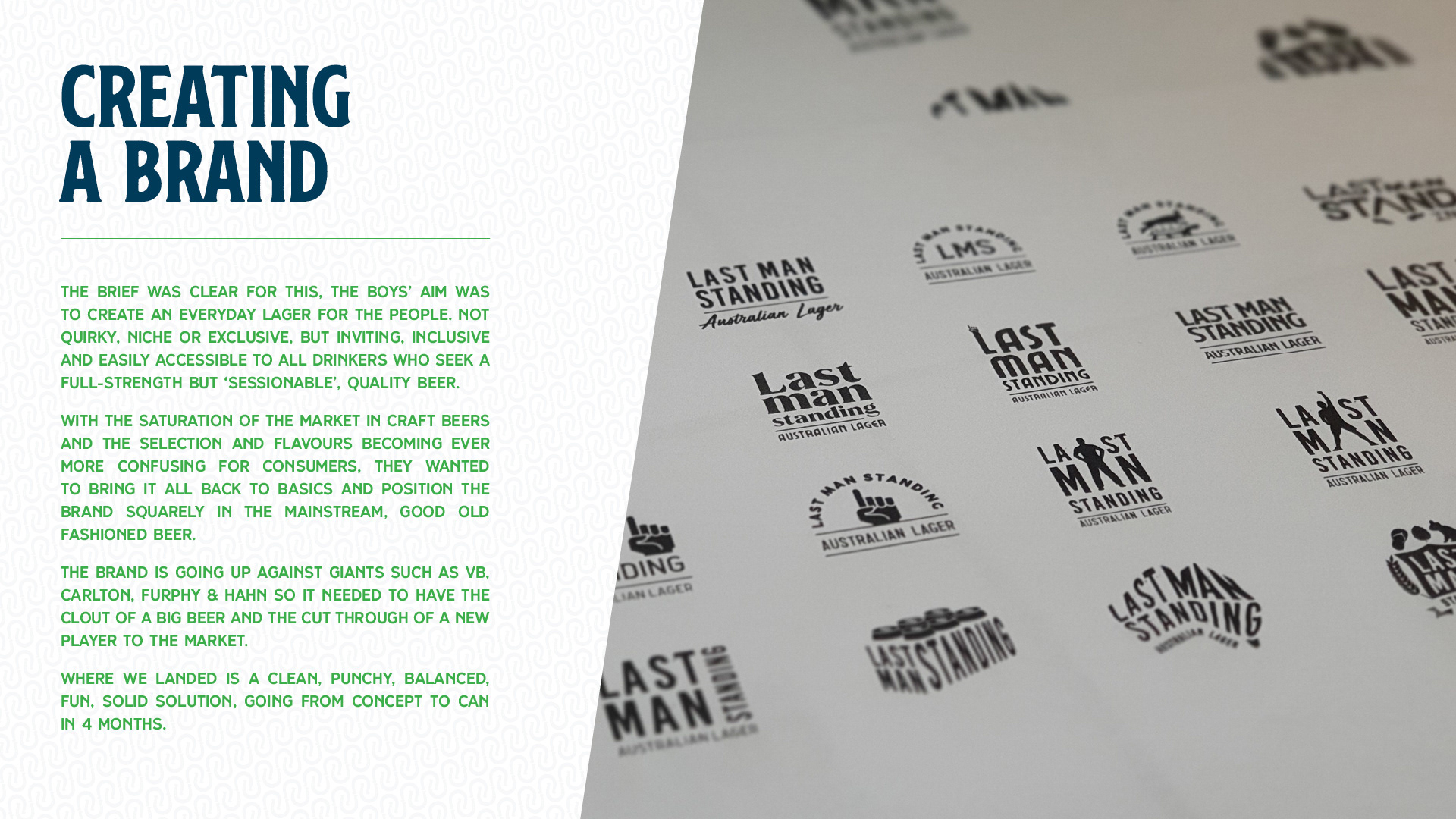 Creativity isn't an occupation...It's a Preoccupation Last Man