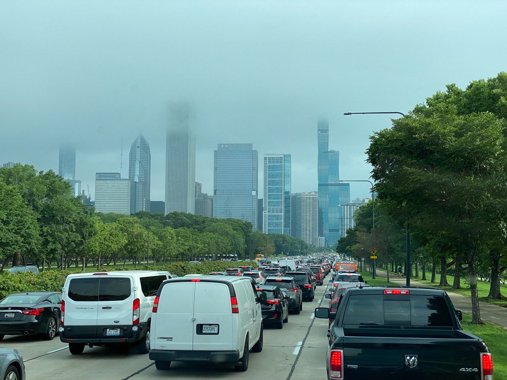 Chicago Morning Rush Hour Traffic