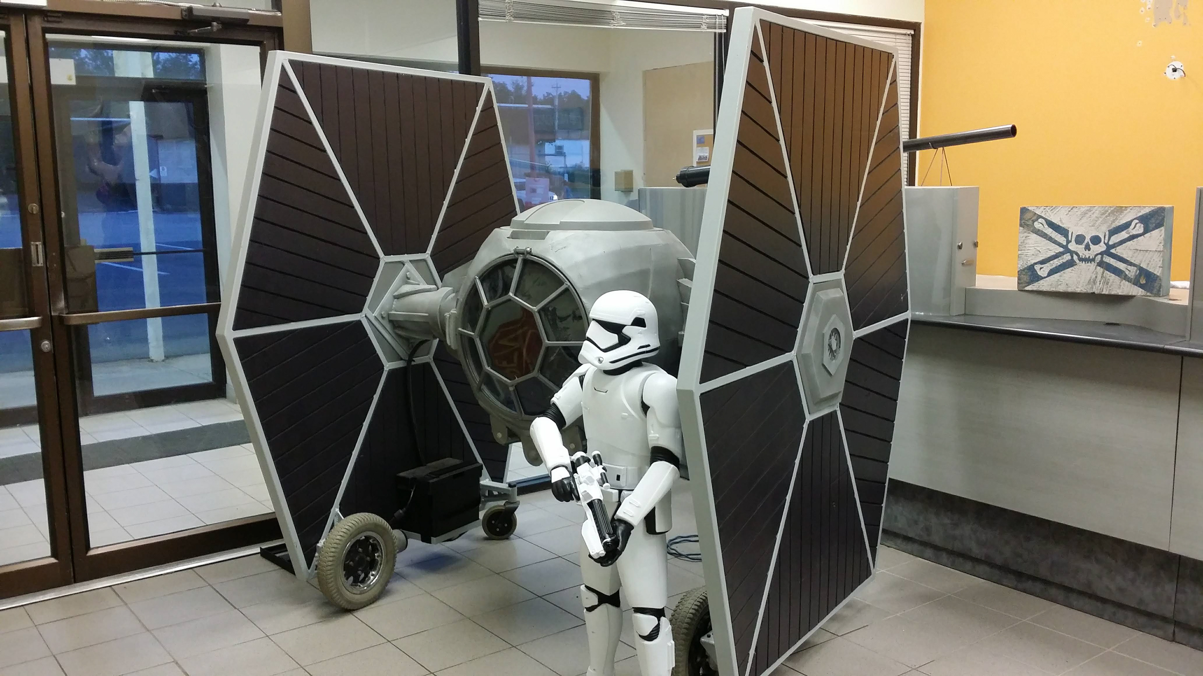 Giant remote controlled Star Wars Tie Fighter