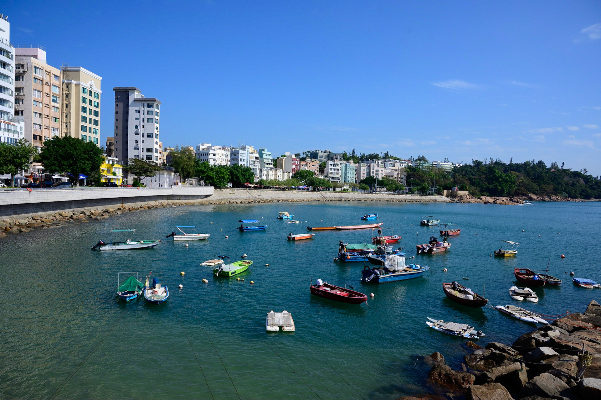 Bateaux de pêches à Stanley Bay