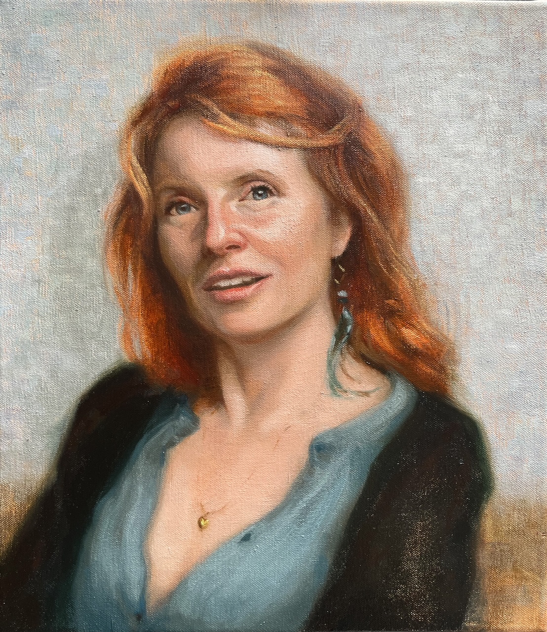 Charlie, Oil on prepared linen canvas, 36 by 41cm. 