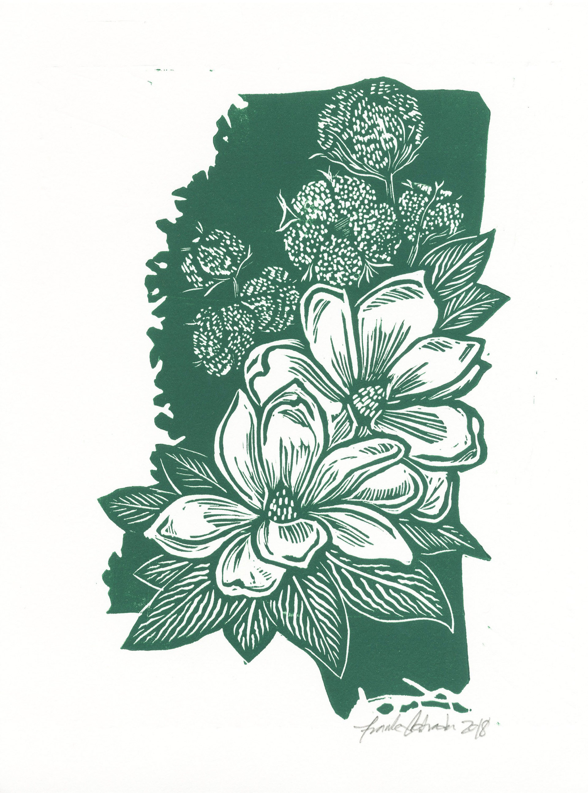 Mississippi (Linocut)