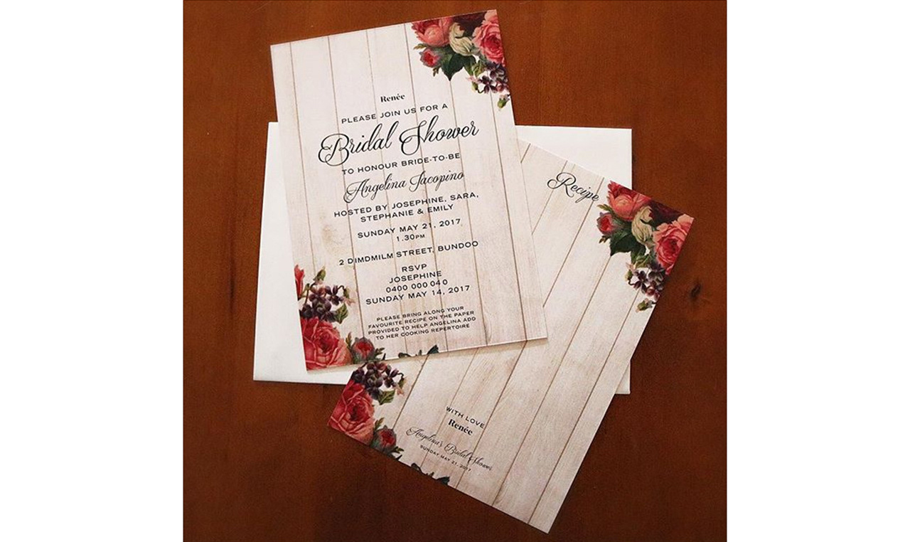 Angelina's bridal shower invitation