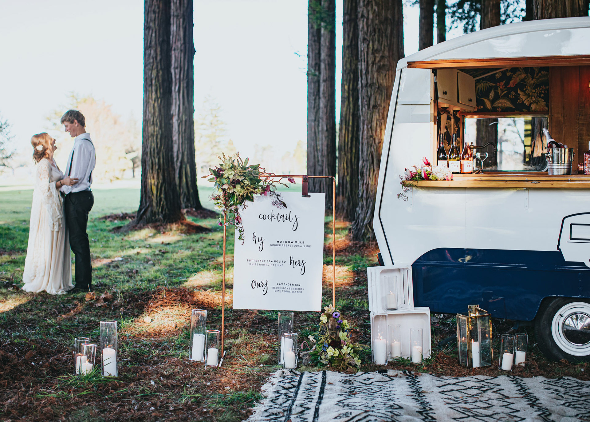Mister Murdoch parked up at the Otane Golf Course, amongst the Red Woods forest