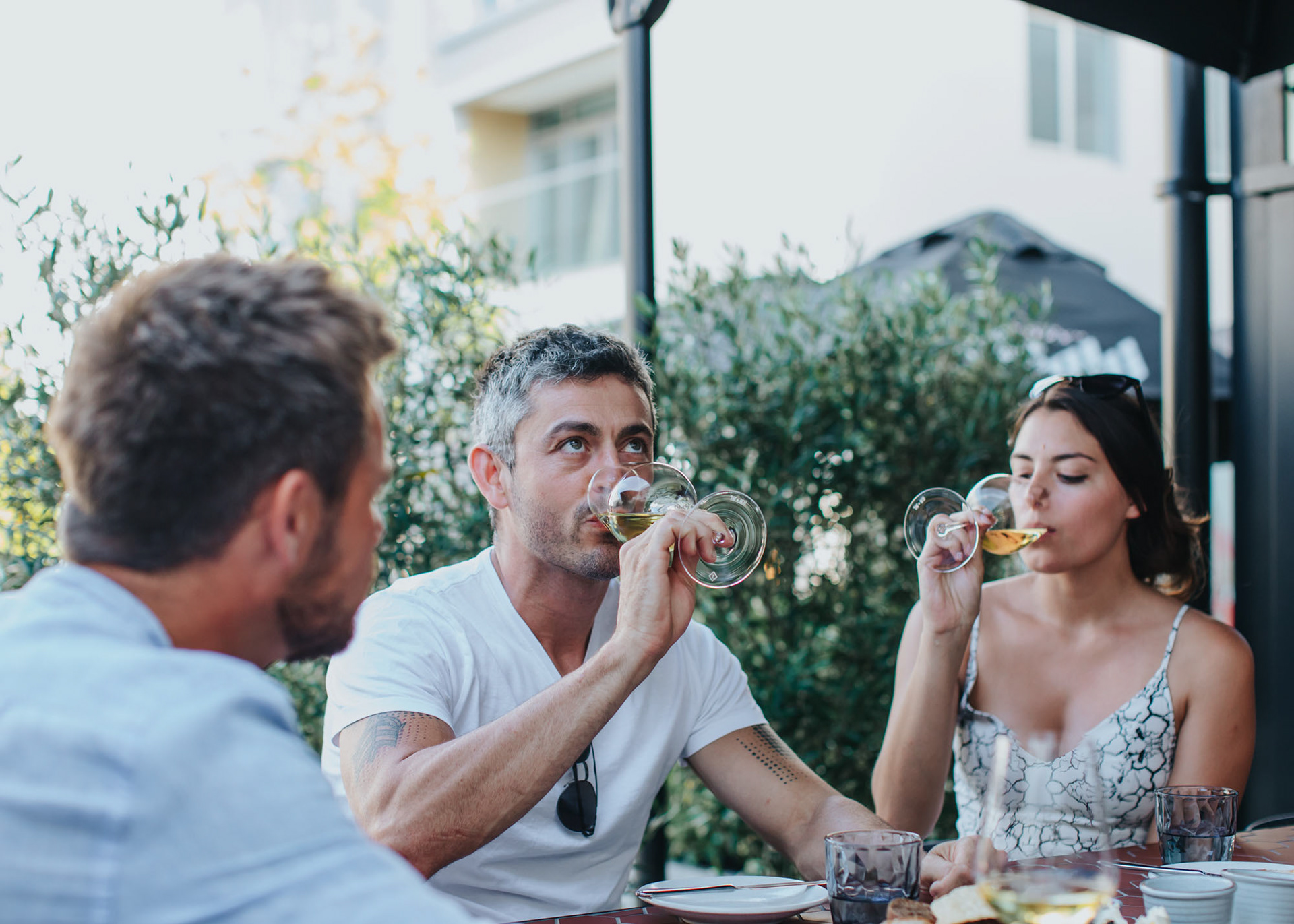 Outdoor wine tasting