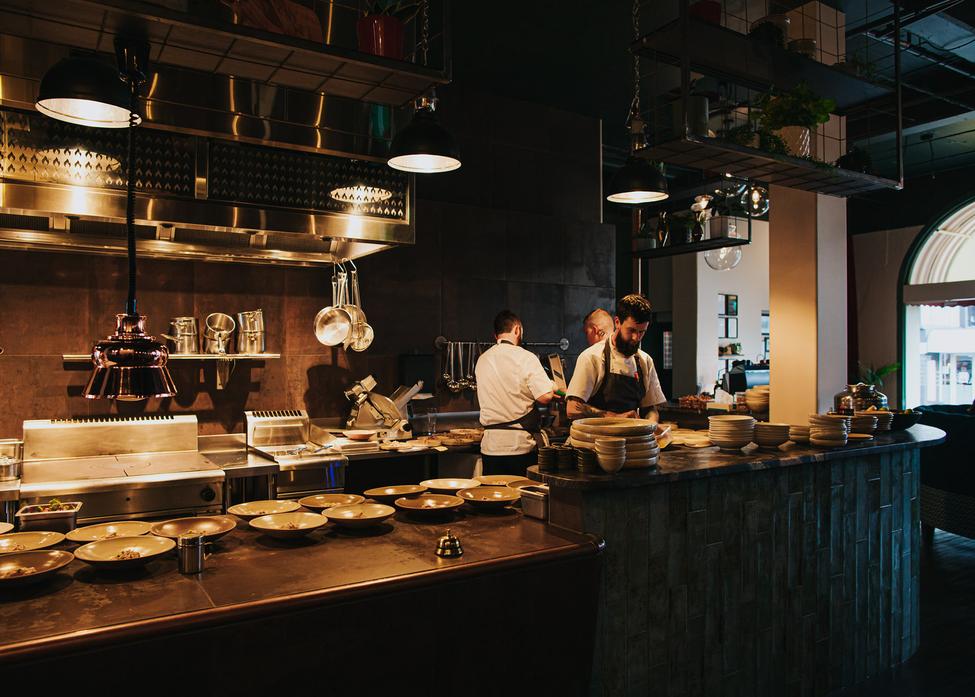 Central Fire Station's Wildfire F.A.W.C! event - Inside kitchen view
